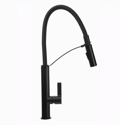 Змішувач для кухні Topaz Sardinia TS 8818-BL Чорний матовий - фото 1