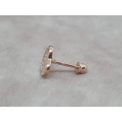 Золота моносережка/сережка для пірсингу хелікса Ameris Сердечко. 210105 - фото 3