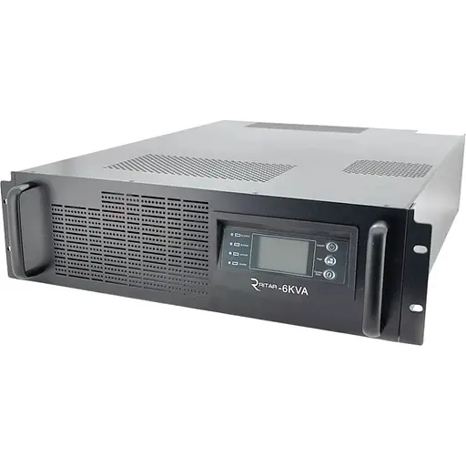 ДБЖ з правильною синусоїдою Ritar Online RT-6KL-LCD, RACK 6000VA (5400Вт), 192В, Струм макс. 5A, під зовнішній АКБ, (482x600x130)