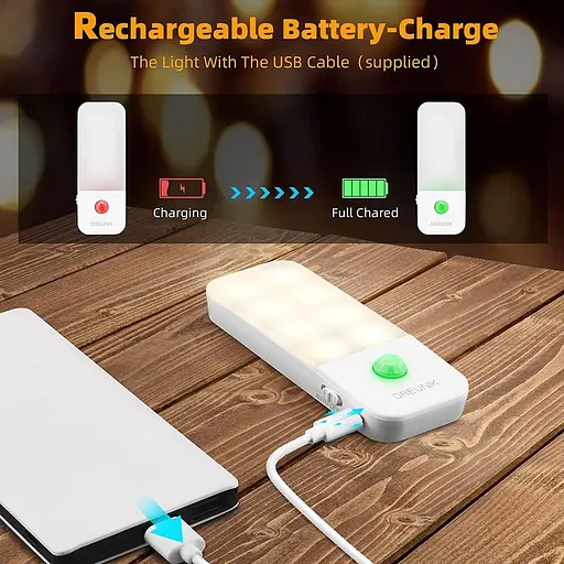 Світлодіодний нічник з датчиком руху 2 шт. 3 режими (авто/вкл/викл) - фото 2