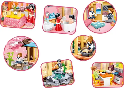 Конструктор Sluban Girl's Dream Японський гостьовий будинок на 1021 деталь (M38-B1017) - фото 4
