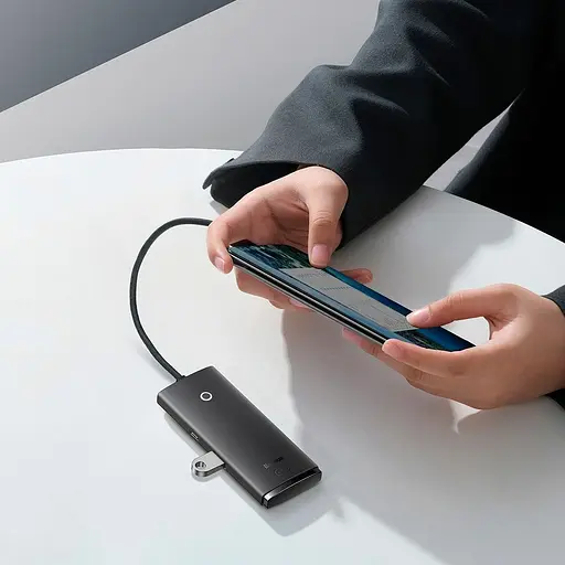 USB-хаб Baseus Lite Series 4-Port USB-A Hub (WKQX030001) [77936] - фото 8