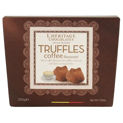 Цукерки L'Heritage Chocolates шоколадний трюфель з кавою 200 г - фото 1