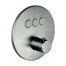 Термостат для душу на 3 споживача Paffoni Compact Box steel CPT019ST, Нержавіюча сталь - фото 1