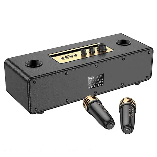 Bluetooth Колонка Hoco BS63 Graceful + два мікрофона Black - фото 2