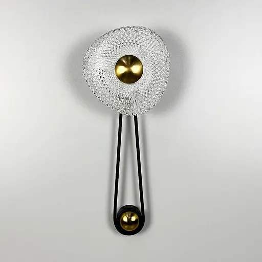 Изысканное декоративное черное бра с имитацией цветка Line F Арт. W07 w5 BK - фото 3