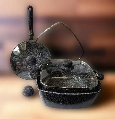 Набор кастрюль со сковородой Styleberg ST-1505 6 предметов с гранитным покрытием для всех типов плит - фото 2