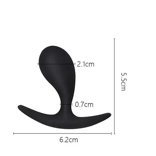 Силіконова анальна пробка 'Якір' 5,5 см Чорний K000282 - фото 2