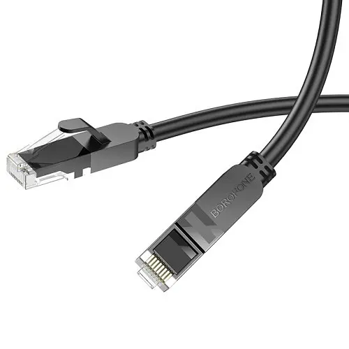 Патч-корд BOROFONE BUS01 Category 6 Gigabit network cable(L-3M) черный - фото 5