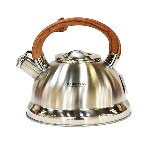 Чайник из нержавеющей стали 3,0 л со свистком для индукционной плиты Edenberg EB-3539 коричневый - фото 2