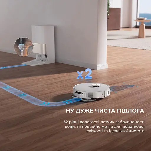 Робот-пылесос моющий Dreame Bot X40 Ultra White - фото 11