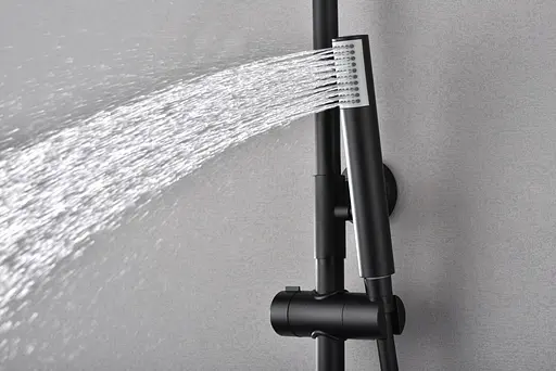 Душова система з термостатом Imex Monza Turn Clean чорний матовий BTM039/NG, Чорний матовий - фото 2