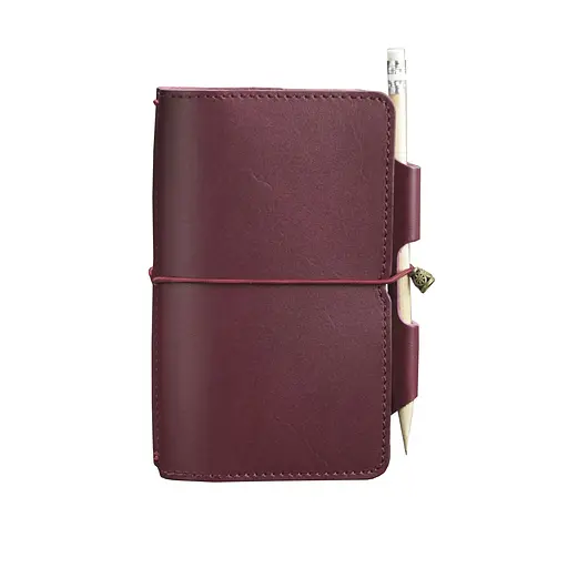 Шкіряний блокнот (Софт-бук) 3.0 бордовий - фото 7