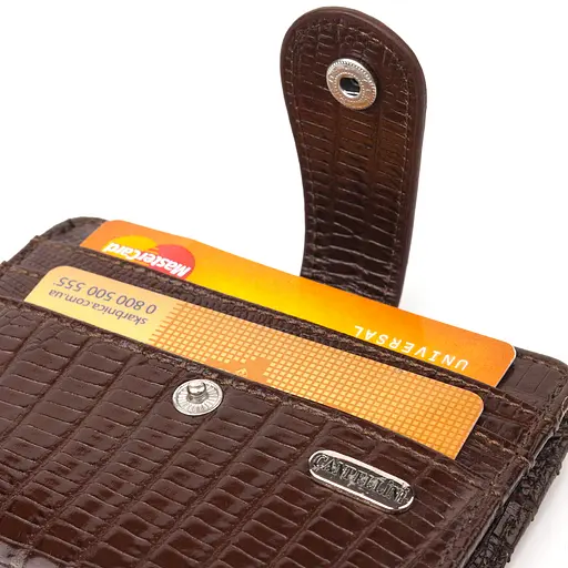 Мужской кожаный кошелек Canpellini 10.6х9х1 см acs0025045 - фото 3