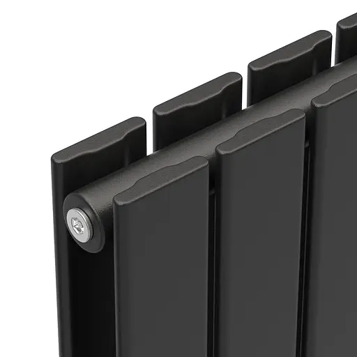 Вертикальний радіатор Navin Largo Double 456х1800-6, anticor, чорний муар 10-012033-4880, Чорний матовий - фото 4