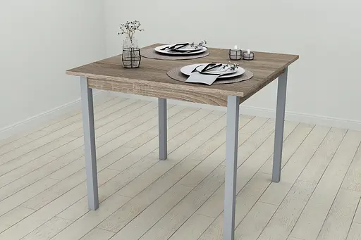 Стіл кухонний Ferrum-decor Дієго 75x80x80 Сірий ДСП Сонома Трюфель 16мм (FRD-106307)