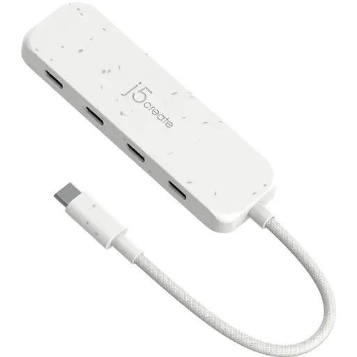 USB-хаб j5create JCH345EW-N USB-C на 4 USB-C, белый (JCH345EW-N) - фото 2
