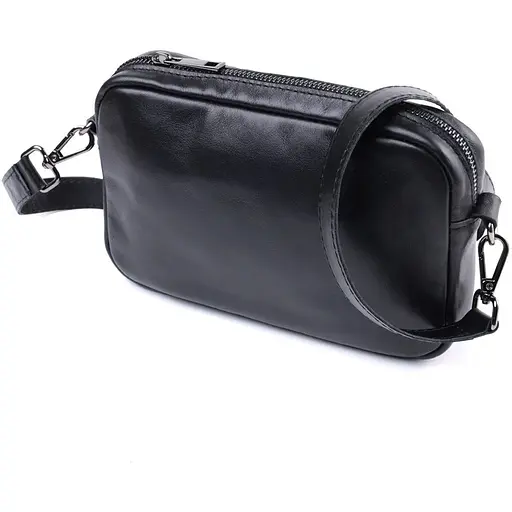 Классическая сумка кросс-боди Shvigel из гладкой натуральной кожи 21х13.5х5 см sum0027038 - фото 1