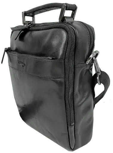 Мужская кожаная сумка, барсетка черная Mykhail Ikhtyar sum0028763 - фото 4