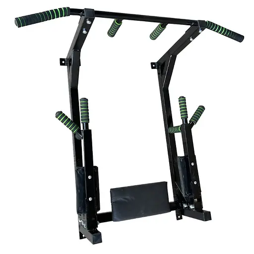 Тренажер турнік з підйомними брусами Iron Pro 4 в 1 NE-TR-5B, з м'якими ручками, чорний - фото 3