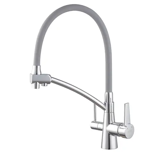 Смеситель для кухни на две воды с гибким изливом Koer KB-72003-01 KR3375 Хром - фото 1