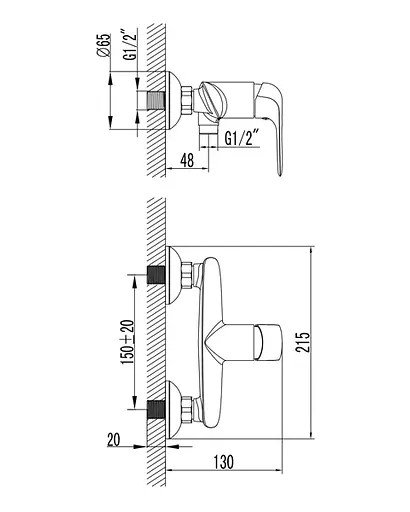Змішувач для душу Imprese Nova Opava 15075 Хром - фото 2