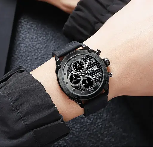 Класичний чоловічий годинник Skmei 2051 (Чорний) - фото 4