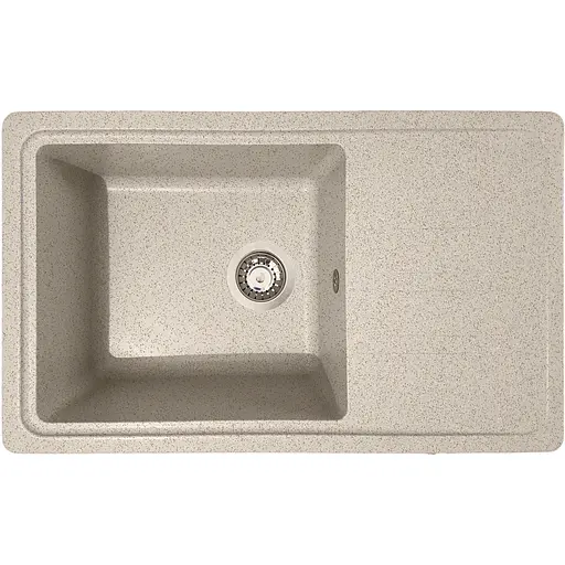Гранітна кухонна мийка Romzha Trei 71 Gri (802) з крилом - фото 1