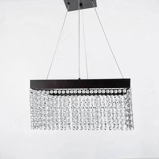 Невероятная хрустальная квадратная люстра с бронзовой обводкой h35 Line.F Диаметр 30см - фото 1