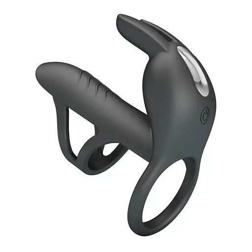 Насадка на пеніс Pretty Love Matty 10.5 см (чорний) - фото 9