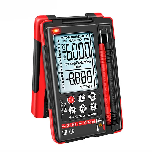 Мультиметр ANENG AN-Q60S, вимірювання: V, A, R, C, T, F - фото 2