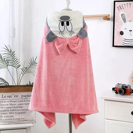 Дитячий рушник - куточок з капюшоном мікрофібра 140*70 см Мінні Маус - фото 1