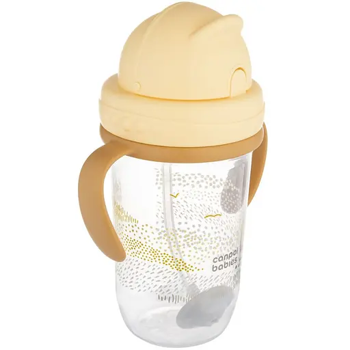 Кружка непроливайка Canpol babies Mountains с трубочкой и утяжелителем 270 мл бежевая (56/620_bei) - фото 4