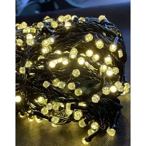 Новорічна гірлянда Рубін 30 м 500 Тепло білих лампочок - фото 1