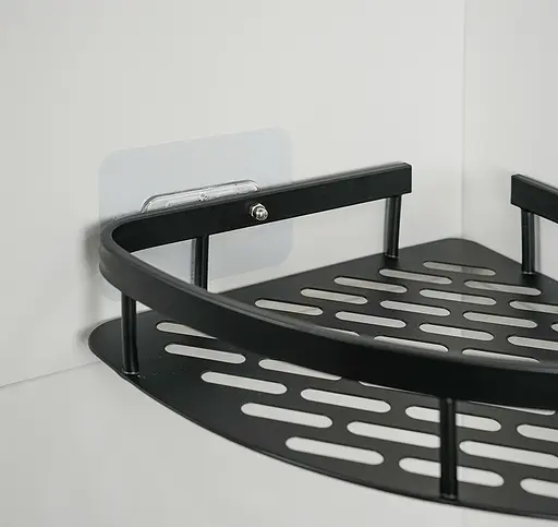 Набір металевих полиць для ванної кімнати Fabrika OPAL 2 шт чорні+подарунок йоржик для унітазу Fabrika PRACTIС White - фото 16