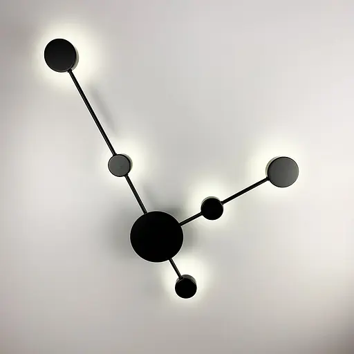 Бра MOLECULAR у чорному корпусі Line F Арт. WB16/3 BK - фото 7