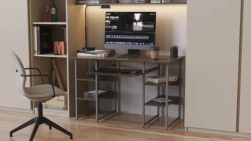 Компьютерный стол Ferrum-decor Тим 75x140x60 серый ДСП Дуб Сонома Труфель 16мм (FRD-102470) - фото 3