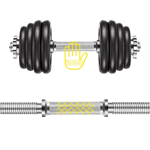 Гантелі металеві Cornix 2 x 15 кг набірні, в кейсі Black XR-0442 - фото 9