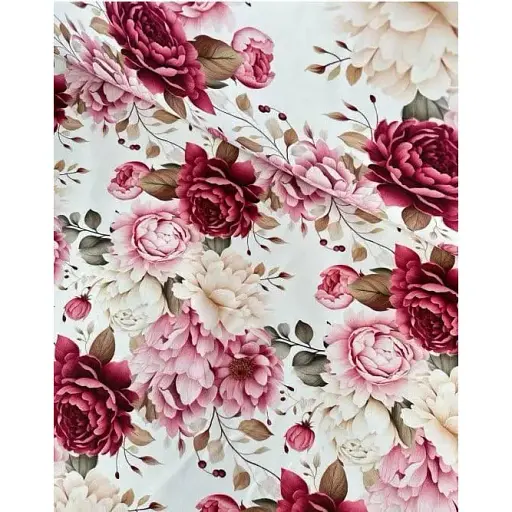 Комплект Ранер 170х40 см + серветки 30х40 см 16 шт водовідштовхувальний з 3D принтом Танець півоній червоний - фото 1