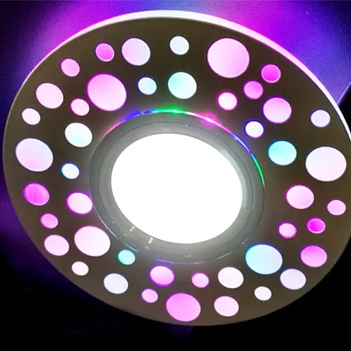 Свiтильник точковий Feron CD989 під лампу з RGB підсвіткою матовий білий (40027) - фото 2
