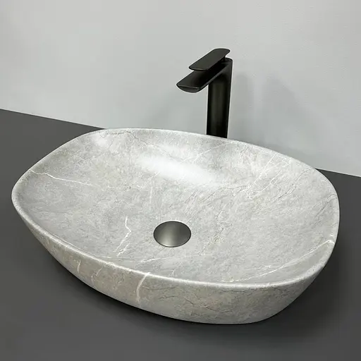 Умивальник VBI Olbia gray stone накладний VBI-014300, Сірий - фото 3