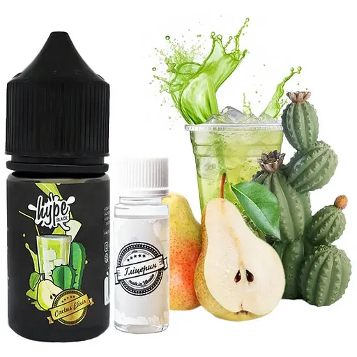 Набор компонентов для самозамеса солевой заправки Hype Black 30 мл Cactus Elixir Груша Кактус Холодок, 0-50 мг (17990)