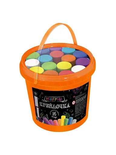 Крейда кольорова серії Крейда відро, 16 шт., Danko Toys