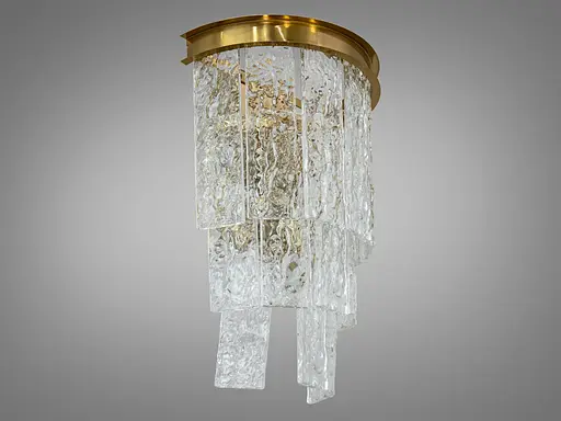 Класичне бра з кришталю на дві лампи, бронзового кольору - фото 2