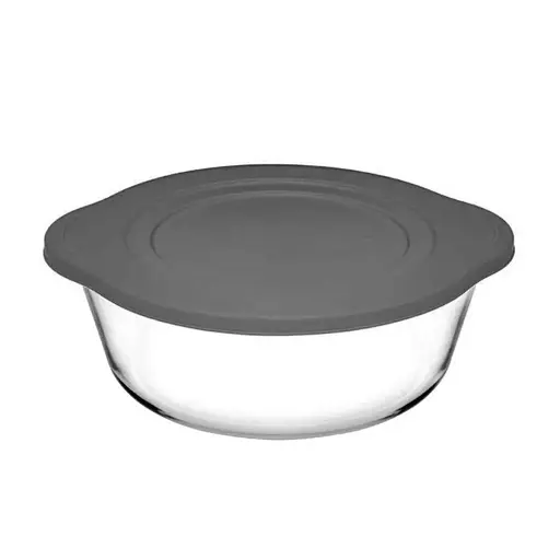 Форма для запікання Borcam з сірою пластиковою кришкою 1.45 л (59123GL)