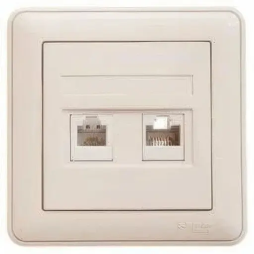 Розетка подвійна Brille RJ11 RJ45 РСІ-251ТК5Е-28 (105011)