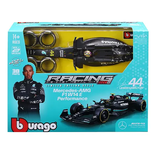 Авто-конструктор Bburago Mercedes-AMG F1 W14 Performance 1:24 (18-28510) - фото 2
