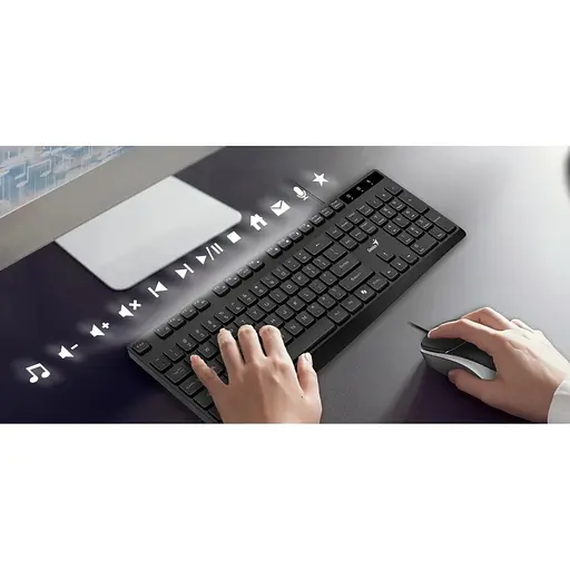 Клавіатура Genius KB-117S USB UA Black (31300017409) - фото 7