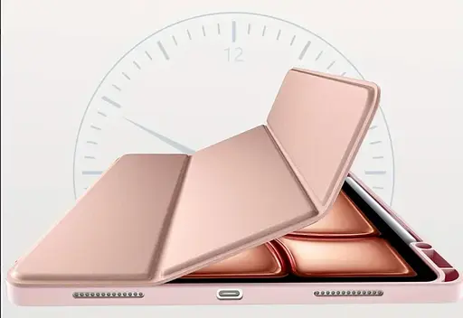 Чехол-книжка CDK для Apple iPad Air 13" M3 2025 экокожа/силикон Smart Case cлот cтилус (017899) pink sand - фото 2