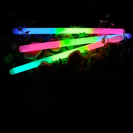 Чарівна паличка 2305-6, 30 см, світиться в темряві, веселка - фото 4